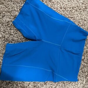 Blue lulu biker shorts with pockets 6